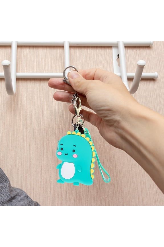 Blue Silicone Tiny Purse Key Chain for Storage and Decoration