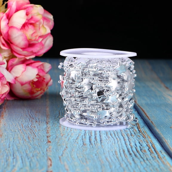 WEUVEB ABS Beads String Chain 10m for Crafts, Wedding Decorations, Jewelry Making and Projects