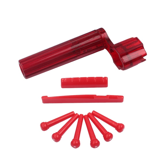 WEUVEB Durable Red Guitar Saddle and Nut Replacement Kit for Enhanced Playability