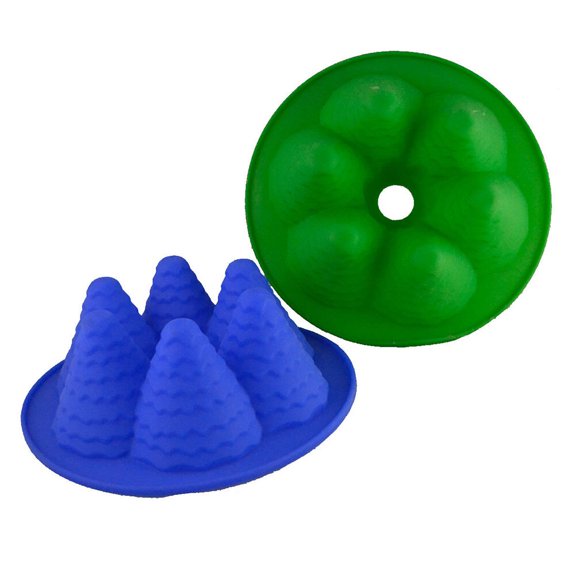WEUVEB Easy to Use Green Christmas Tree Cake Stencil Perfect for Cupcake Fondant Decoration