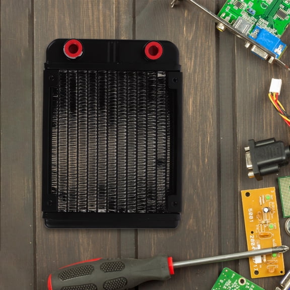 WEUVEB Efficient Water Cooling Radiator for Pc GPU Liquid Cooler Black Aluminum