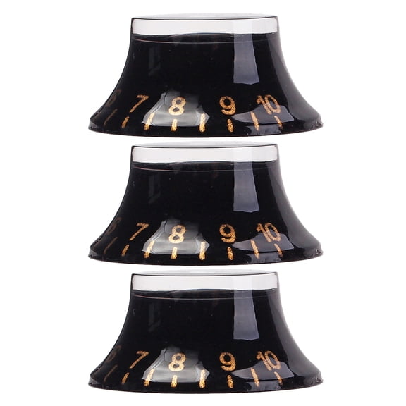 WEUVEB Electric Guitar Control Knobs 3PCS Set GD34 Black Plastic for Volume Tone Control Replacement