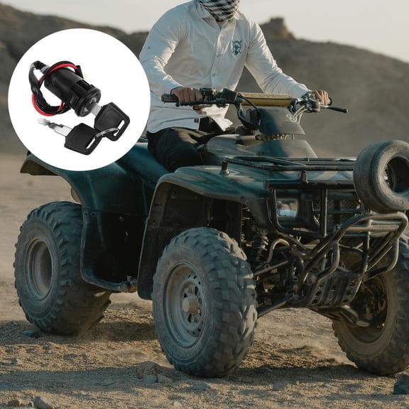 WEUVEB Electric Ignition Switch with Key for Atv Motorcycle Scooter Black Easy Installation