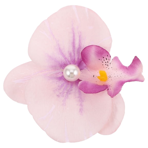 WEUVEB Butterfly Orchid Flower Hair Clip Realistic Floral Barrette for Elegant Hairstyles