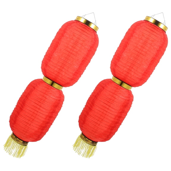 WEUVEB Red Traditional Lantern Pendant for Home and Garden Spring Festival Decor