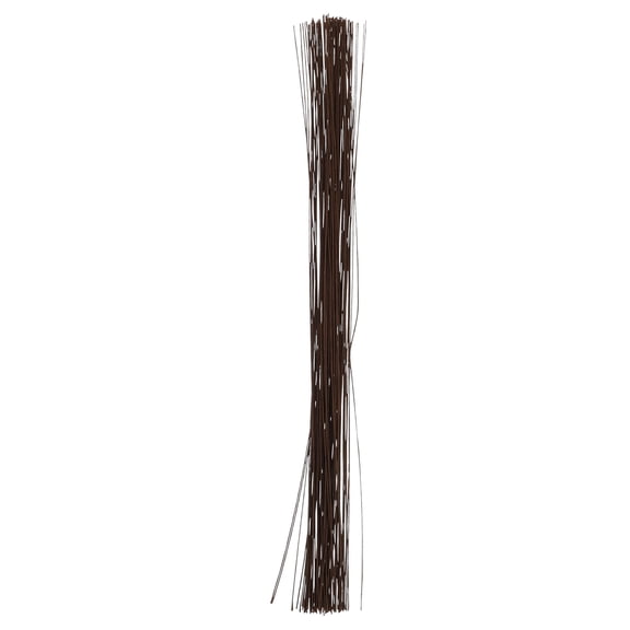 WEUVEB 100Pcs Coffee Paper Coated Floral Wire for Bendable Flower Arrangement Support