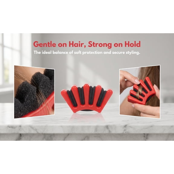 WEUVEB French Braid Tool Red Hair Braider Suitable for Straight Curly Thick Fine Hair Styling