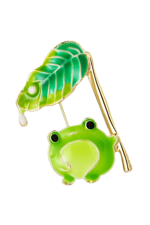 Metal Frog Brooch Pin Multi Color Aesthetic Animal Lapel Pin for Jacket Sweater