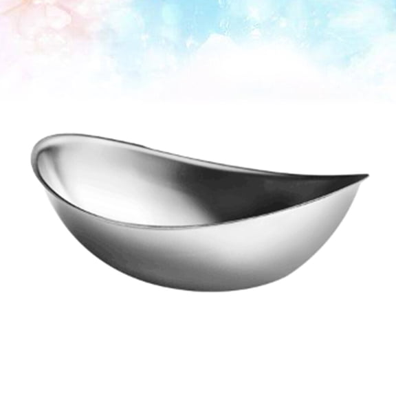 WEUVEB Fruit Salad Bowl Stainless Steel Mixing Bowl Vegetable Serving Bowl French Fry Container for Kitchen Use Silver 2.8 Quart