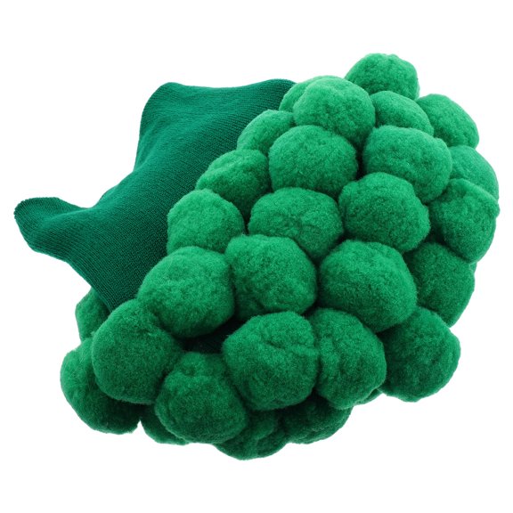 WEUVEB Kawaii Accessories for Outfits Broccoli Hat Green 1Pcs Acrylic Fibers Warmth Outdoor Sports