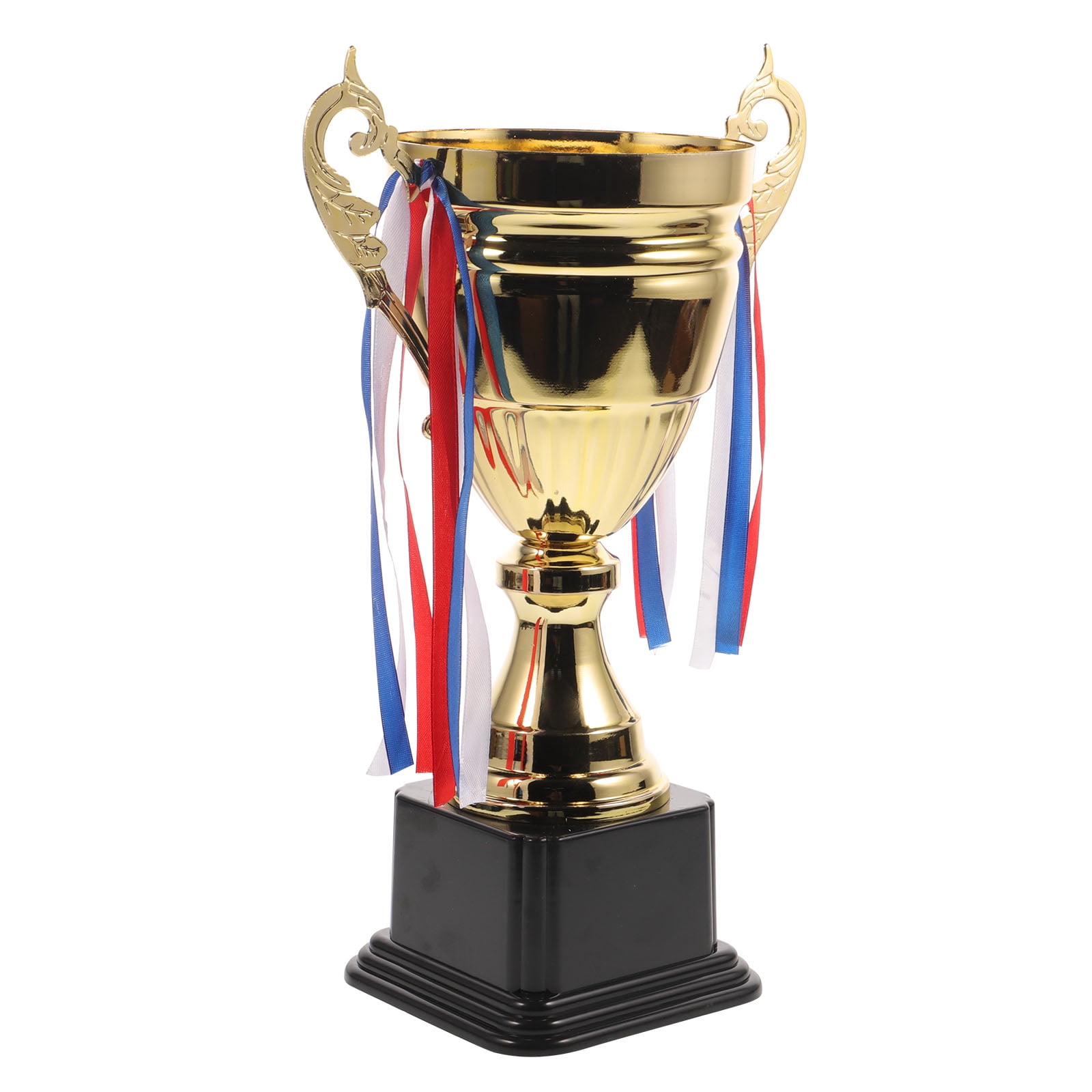 WEUVEB 1Pc Golden Metal Game Trophy with Black Base for Sports Competition and Sports Match Awards