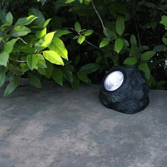 WEUVEB Outdoor Solar Powered Spotlight with High Brightness Stone Wall Lamp for Garden Decoration