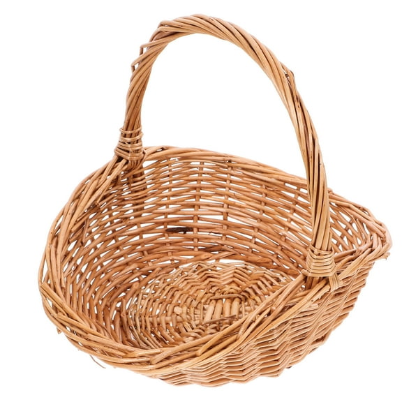 WEUVEB Gathering Basket Storage Basket Willow for Families 1Pack