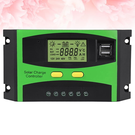 WEUVEB 12V Solar Charge Controller with Dual USB Output, Stable Performance for Efficient Charging