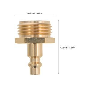 WEUVEB Golden Copper Rv Blowout Plug Adapter Quick Connect Fitting for Winterizing Rvs and Campers