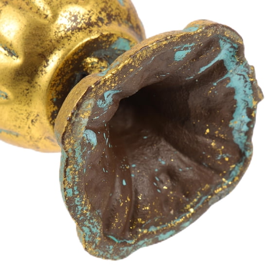 WEUVEB Golden Iron Roman Column Flowerpot European Style for Garden Balcony Home Decoration