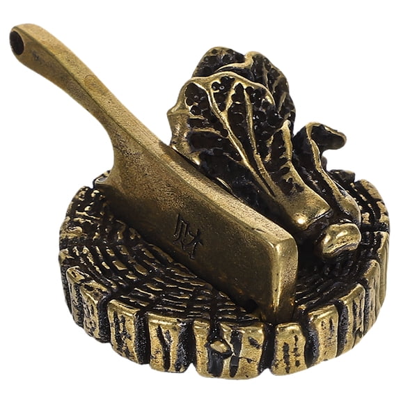 WEUVEB Brass Miniature Figurine Tea Table Decorations Golden  Shui Ornament 1Pcs