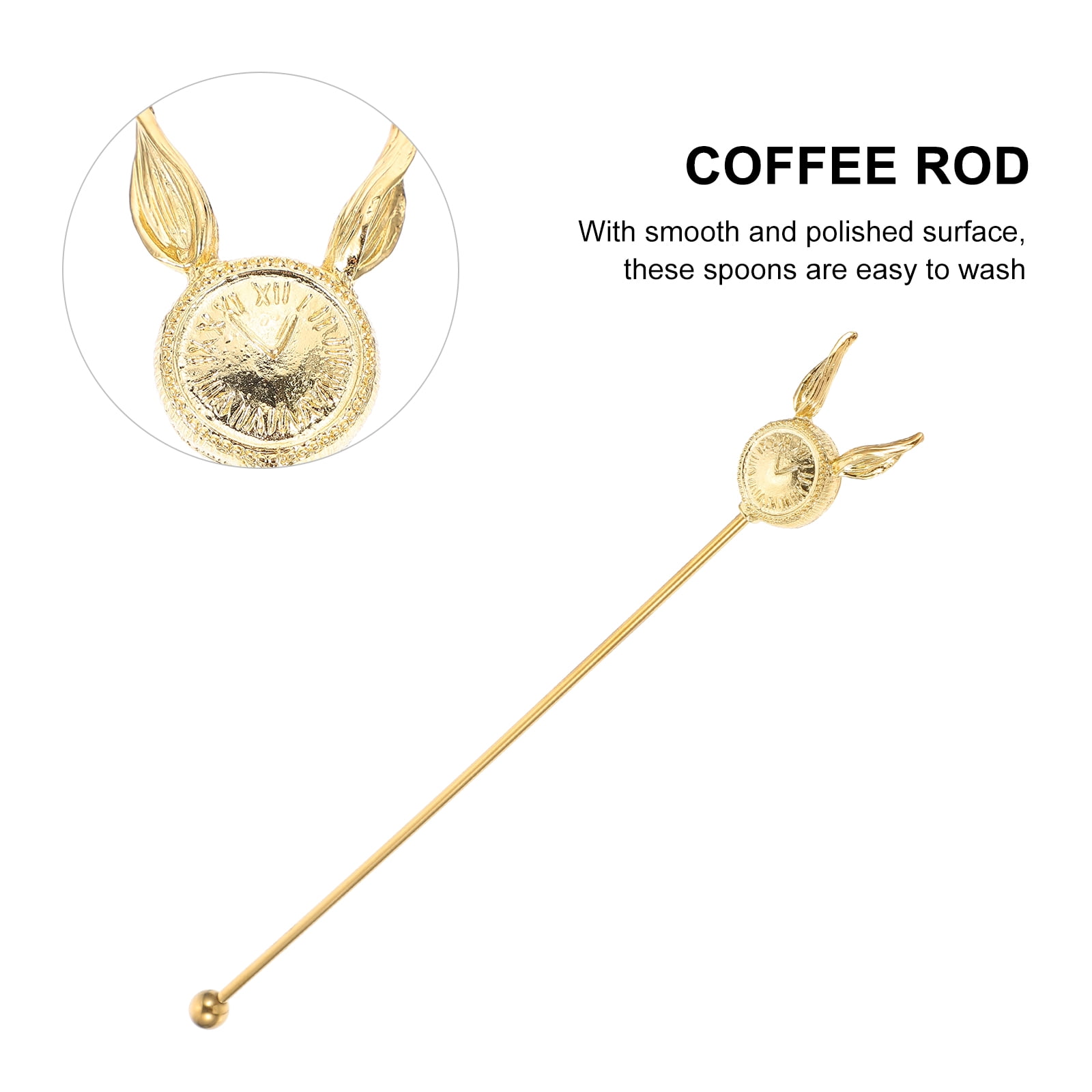 WEUVEB Golden Stainless Mixing Spoon, Ergonomic Grip, Stylish, for Home ...