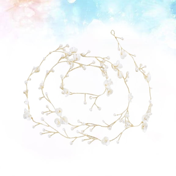 WEUVEB Golden Wedding Headband Bridal Headdress for Elegant Hairstyles