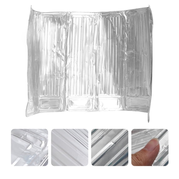 WEUVEB Kitchen Tool Oil Splatter Screen Plated Silver Aluminum Foil Board for Induction Cooker and Gas Stove
