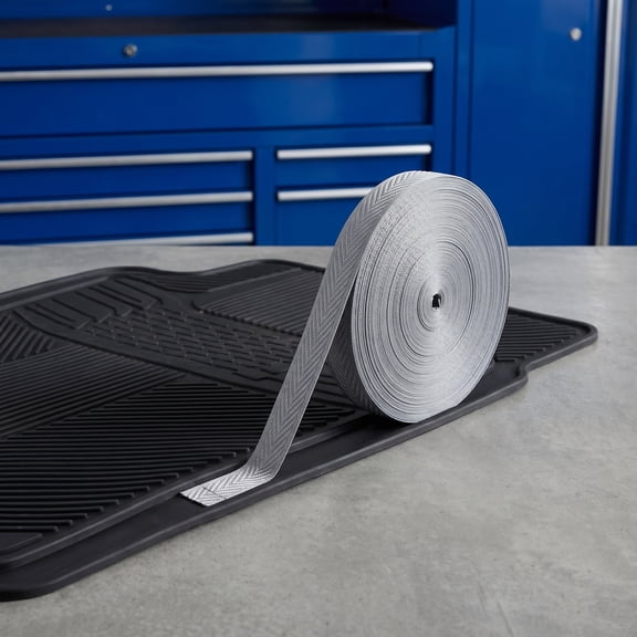 WEUVEB Grey Twill Binding Tape Non-Slip for Automotive Floor Mats Easy Install