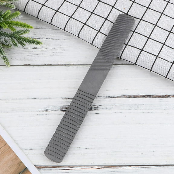 WEUVEB Grey Wood Rasp File with High Durability Four Way Coarse and Fine Teeth for Wood Shaping
