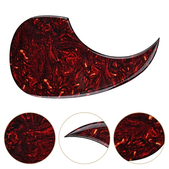 WEUVEB Guitar Protective Pickguard Dark Red PVC Impact Protection Self Adhesive Design