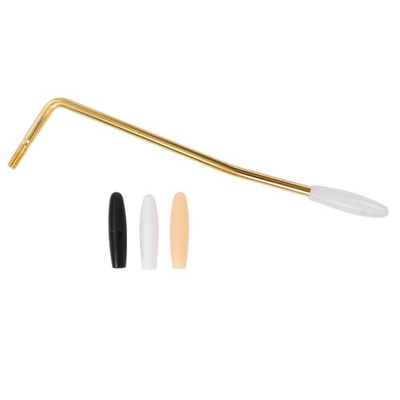 WEUVEB Iron Guitar Tremolo Bar with High Gloss Golden Finish and 3 Caps
