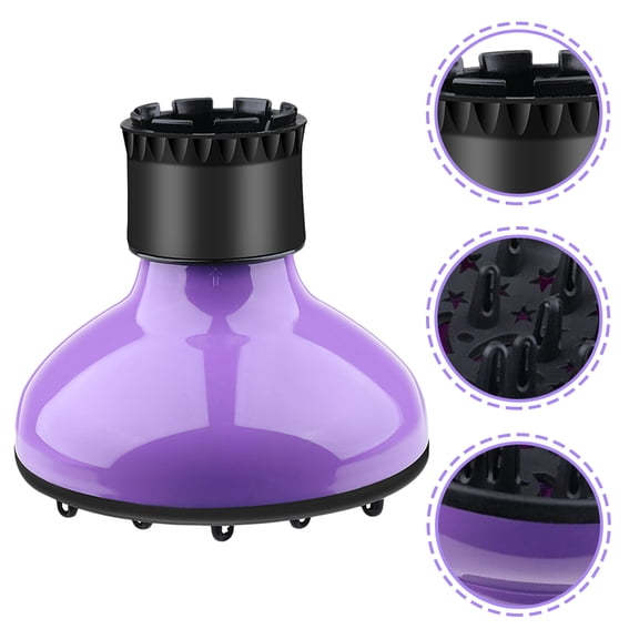 WEUVEB High Heat Resistant Purple Hair Dryer Diffuser Cover for Frizz Control