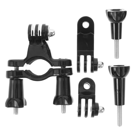 WEUVEB Black Motorcycle Handlebar Camera Mount Bracket 1 Set Lightweight Bike Accessory