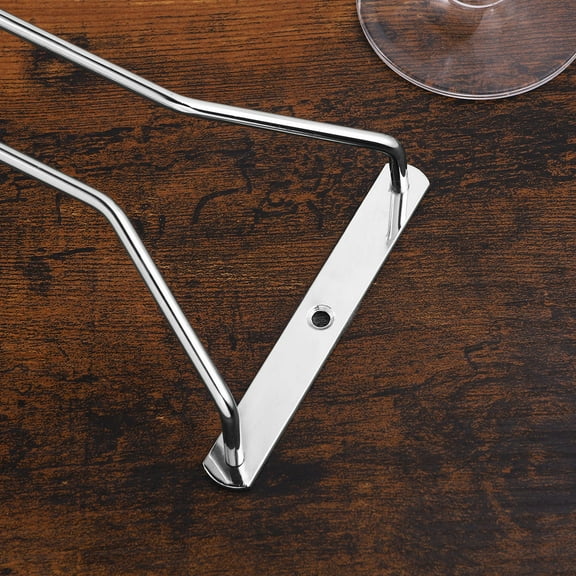 WEUVEB 1Pc Silver Glass Holder Cup Rack for Wine Glasses with Finish