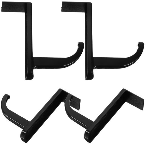 WEUVEB Headphone Mount For Computer Plastic Black Headphone Storage Simple Design 4Set Back to School