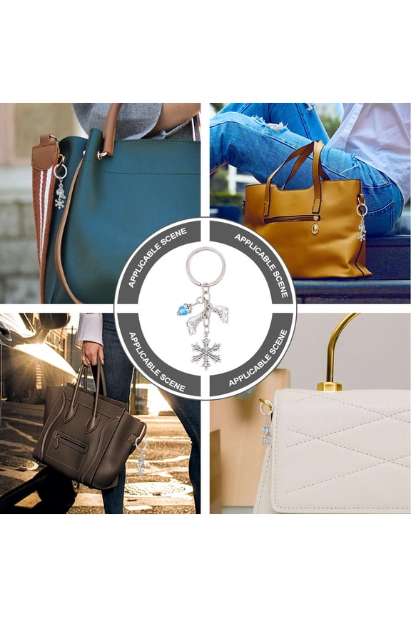 Holiday Keychain with Alloy Snowflake 1Pack Decoration for Friends
