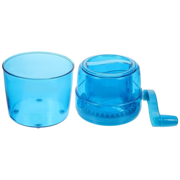 WEUVEB Portable Hand Crank Ice Crusher Manual Ice Chopper for Kitchen Use Blue