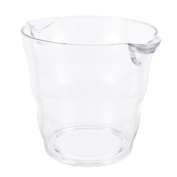 WEUVEB Ice Cubes Bucket Wine Storage Bucket Transparent Plastic Elegant Wine Storage 1Set