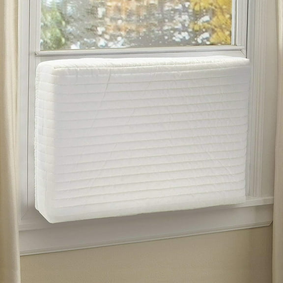 WEUVEB Indoor Air Conditioner Cover White Double Insulation Block Wind and Cold Drafts Easy Installation