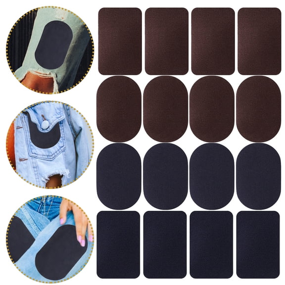 WEUVEB Iron on Patches Black Twill Fabric for Clothes Sewing Repair