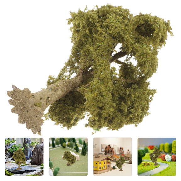 WEUVEB Landscape Model Tree Micro Landscape Tree Khaki 1Pack for Desk Placement