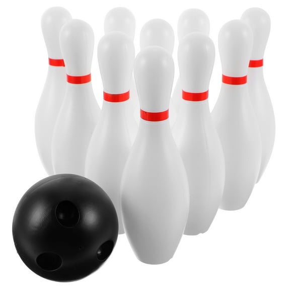 WEUVEB White Bowling Set Wooden Material Perfect for Body Function Training
