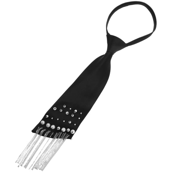 WEUVEB Ladies Black Bowknot Tie for Shirts Comfortable Polyester Fabric Accessory