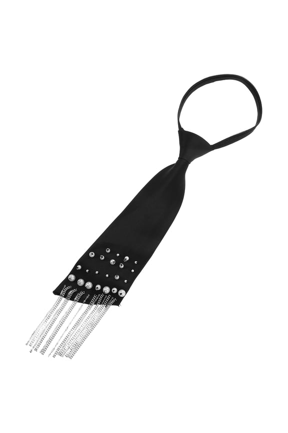 Ladies Black Bowknot Tie for Shirts Comfortable Polyester Fabric Accessory