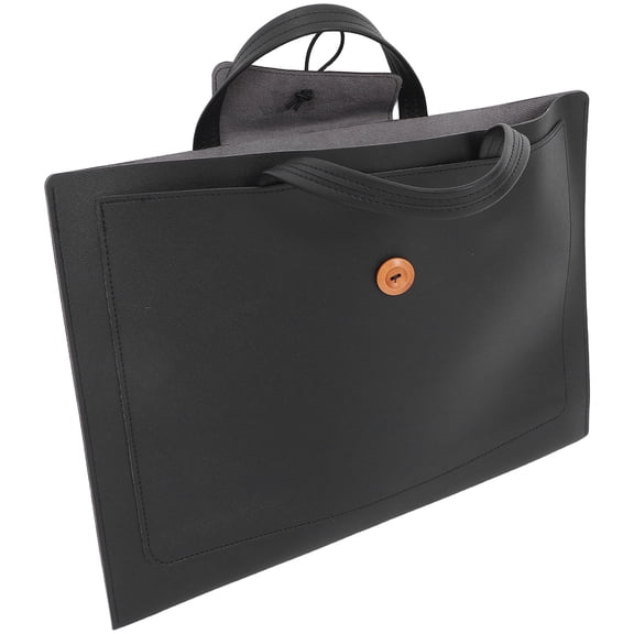 WEUVEB Black Professional Business Briefcase for Laptops and Documents, Ergonomic Design, and Carrying Case