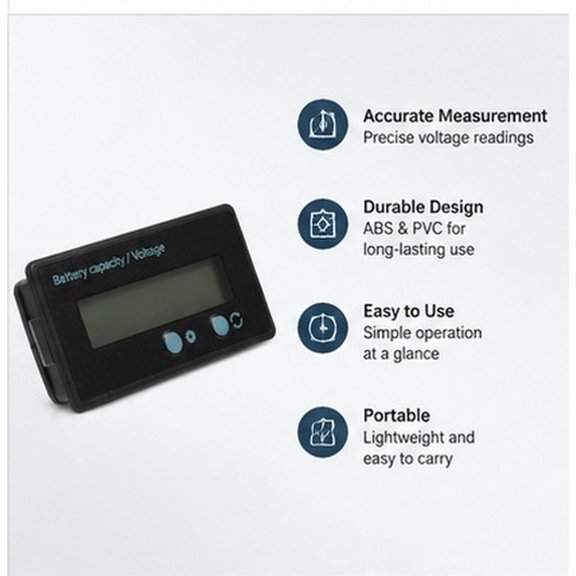 WEUVEB Lcd Battery Meter Voltmeter Tool for Accurate Voltage Readings