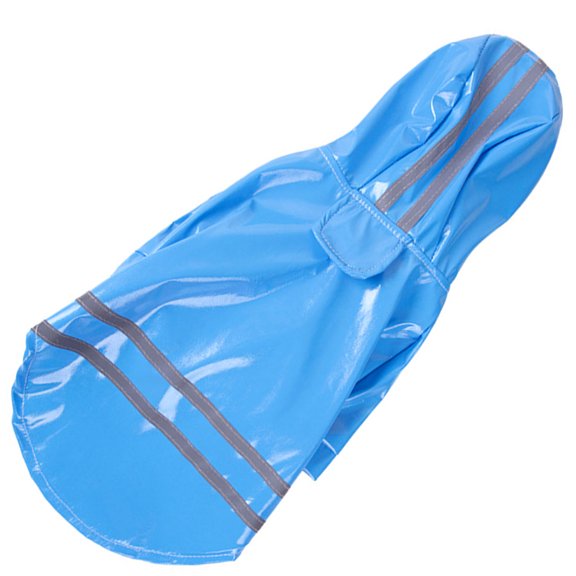 WEUVEB Lightweight Waterproof Blue Dog Rain Slicker for Pets with Unique Style and Comfort Size PU Material
