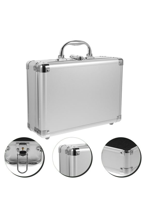 Lockable Metal Box Briefcase Aluminum Storage for General Users 1Pcs Unisex