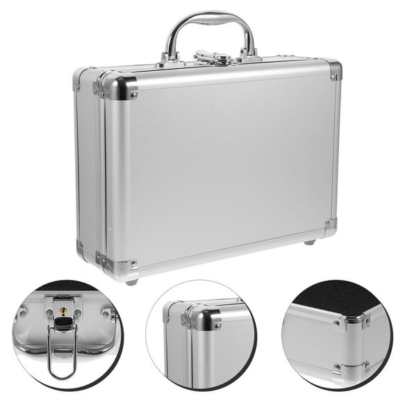 Lockable Metal Box Briefcase Aluminum Storage for General Users 1Pcs