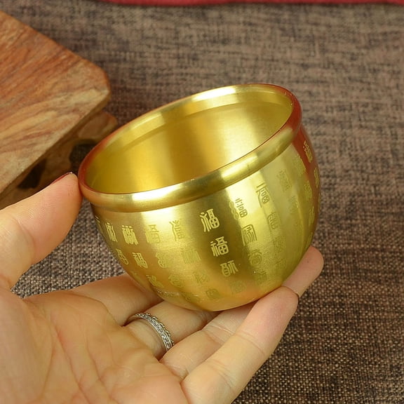 WEUVEB Lucky Bowl Decorative Copper Bowl for Wedding Spring Festival 1Pcs