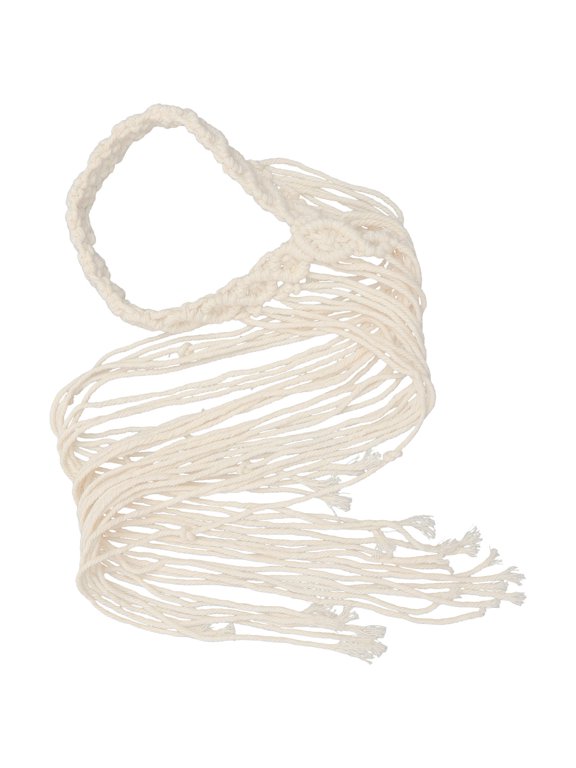 Macrame Wedding Headband Beige Bridal Hairband for Formal Party and Photo Sessions