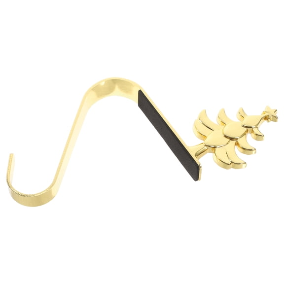 WEUVEB Golden Iron Christmas Stocking Holder for Outdoor and Mantle Decoration, Holiday Decor Accessory