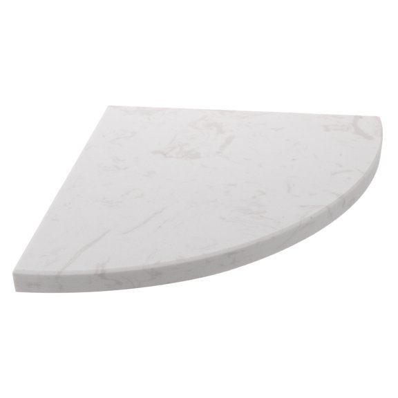 WEUVEB Marble Corner Shelf 8.7 Inch White Three Tier Triangle Wall Mounted